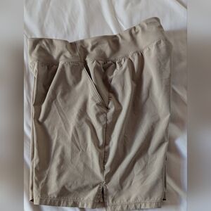 All in Motion Girls Youth XL 14 TAN KHAKI Mid Rise Loose Fit Athletic Shorts